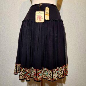 Tommy Bahama: Tiles of Tangier Skirt - Black Size Small (4/6) - 100% Silk